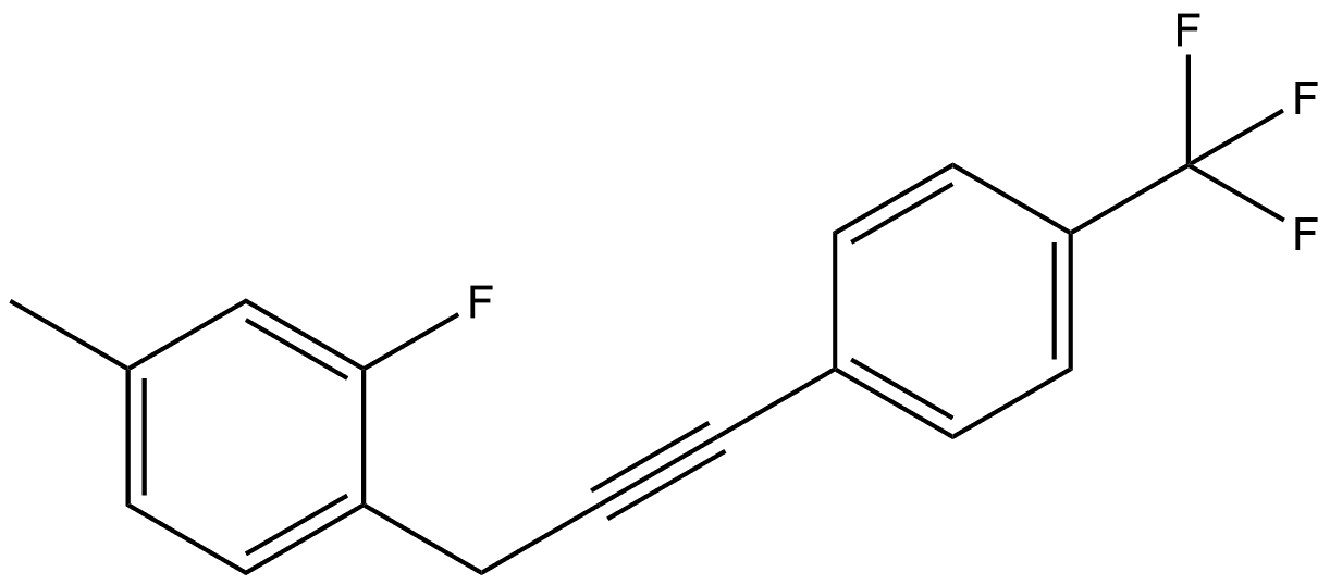 2-Fluoro-4-methyl-1-[3-[4-(trifluoromethyl)phenyl]-2-propyn-1-yl]benzene Structure