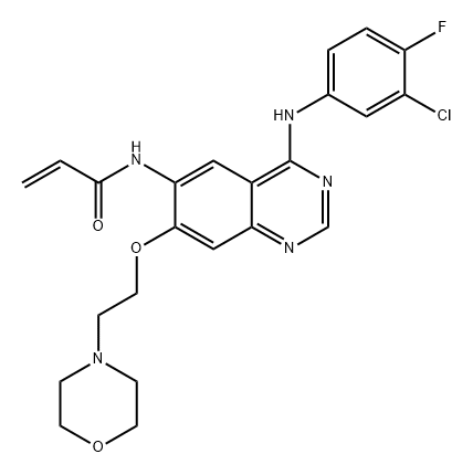 2-Propenamide, N-[4-[(3-chloro-4-fluorophenyl)amino]-7-[2-(4-morpholinyl)ethoxy]-6-quinazolinyl]- Structure