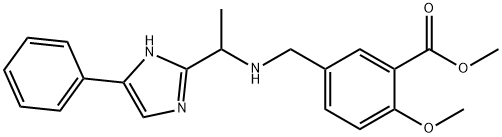 Benzoic acid, 2-methoxy-5-[[[1-(5-phenyl-1H-imidazol-2-yl)ethyl]amino]methyl]-, methyl ester Structure