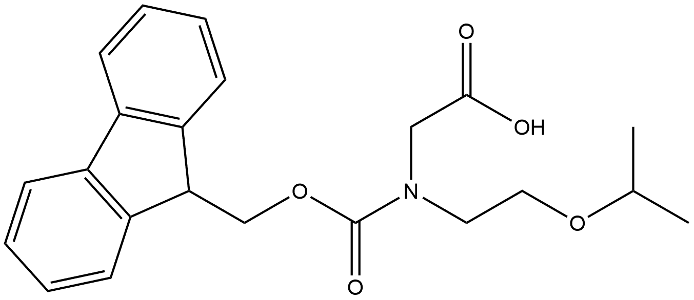 N-[(9H-Fluoren-9-ylmethoxy)carbonyl]-N-[2-(1-methylethoxy)ethyl]glycine Structure