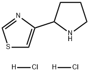 Thiazole, 4-(2-pyrrolidinyl)-, hydrochloride (1:2) Structure