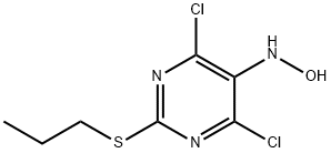 5-Pyrimidinamine, 4,6-dichloro-N-hydroxy-2-(propylthio)- Structure