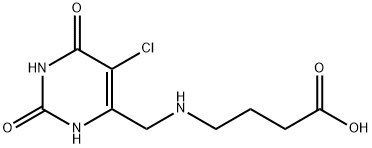 Butanoic acid, 4-[[(5-chloro-1,2,3,6-tetrahydro-2,6-dioxo-4-pyrimidinyl)methyl]amino]- Structure