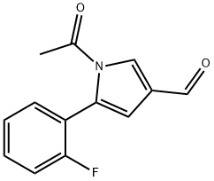 1H-Pyrrole-3-carboxaldehyde, 1-acetyl-5-(2-fluorophenyl)- Structure