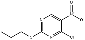 Pyrimidine, 4-chloro-5-nitro-2-(propylthio)- Structure