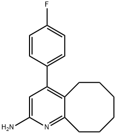 Cycloocta[b]pyridin-2-amine, 4-(4-fluorophenyl)-5,6,7,8,9,10-hexahydro- Structure