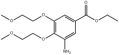 Benzoic acid, 3-amino-4,5-bis(2-methoxyethoxy)-, ethyl ester Structure