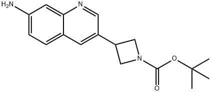 1-Azetidinecarboxylic acid, 3-(7-amino-3-quinolinyl)-, 1,1-dimethylethyl ester Structure
