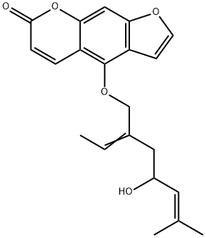 7H-Furo[3,2-g][1]benzopyran-7-one, 4-[(2-ethylidene-4-hydroxy-6-methyl-5-hepten-1-yl)oxy]- Structure