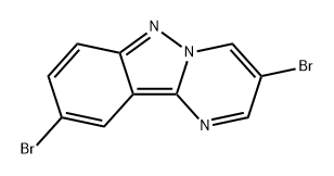 Pyrimido[1,2-b]indazole, 3,9-dibromo- Structure