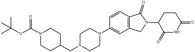 1,1-Dimethylethyl 4-[[4-[2-(2,6-dioxo-3-piperidinyl)-2,3-dihydro-1-oxo-1H-isoindol-5-yl]-1-piperazinyl]methyl]-1-piperidinecarboxylate Structure