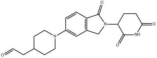 4-Piperidineacetaldehyde, 1-[2-(2,6-dioxo-3-piperidinyl)-2,3-dihydro-1-oxo-1H-isoindol-5-yl]- Structure