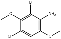 2-Bromo-4-chloro-3,6-dimethoxyaniline 구조식 이미지