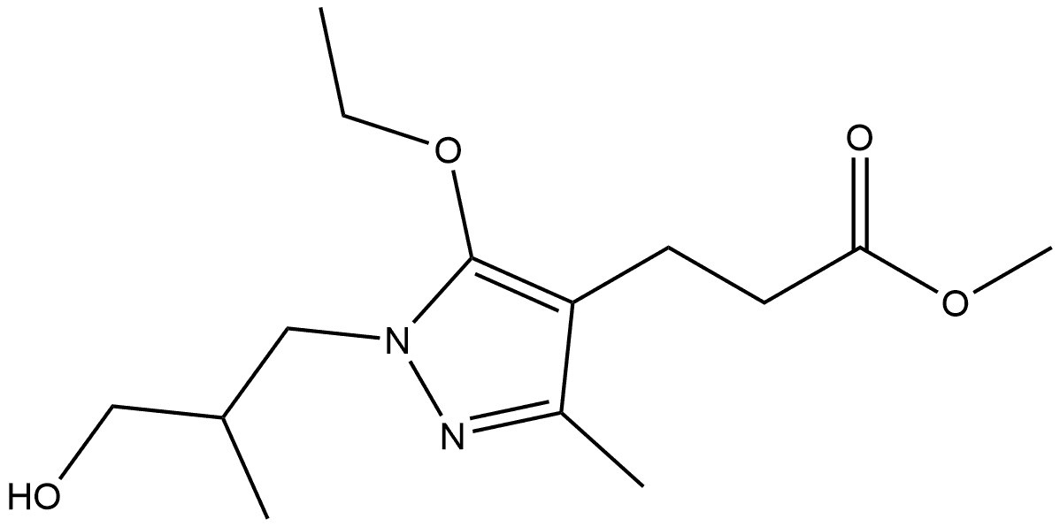 methyl 3-[5-ethoxy-1-(3-hydroxy-2-methylpropyl)-3-methyl-1H-pyrazol-4-yl]propanoate Structure