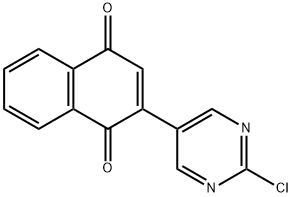 1,4-Naphthalenedione, 2-(2-chloro-5-pyrimidinyl)- Structure