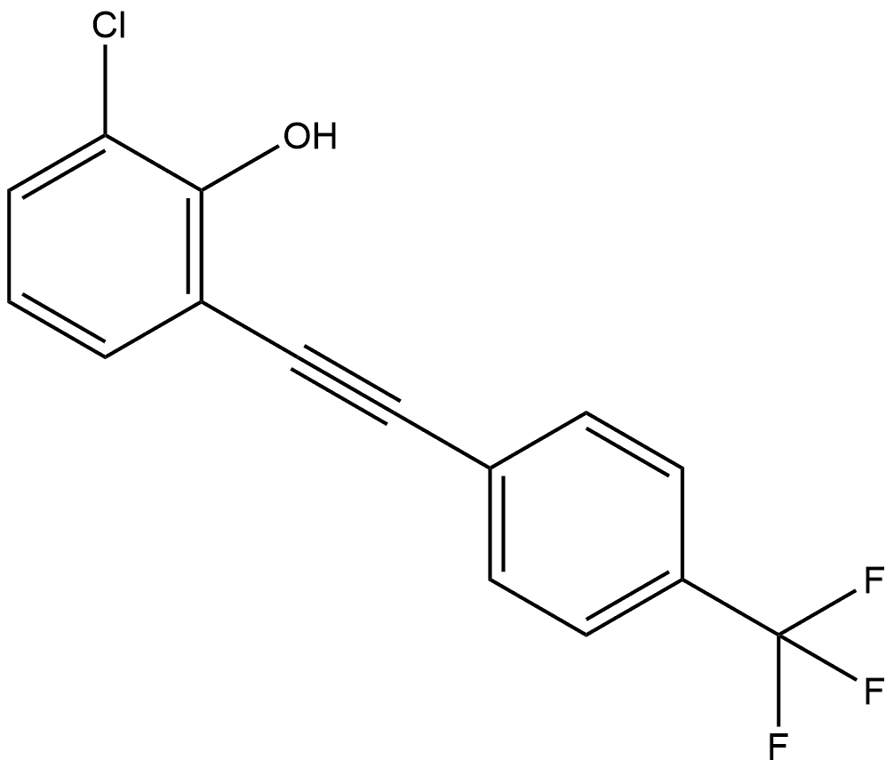 2-Chloro-6-[2-[4-(trifluoromethyl)phenyl]ethynyl]phenol Structure