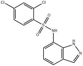 Benzenesulfonamide, 2,4-dichloro-N-1H-indazol-7-yl- Structure