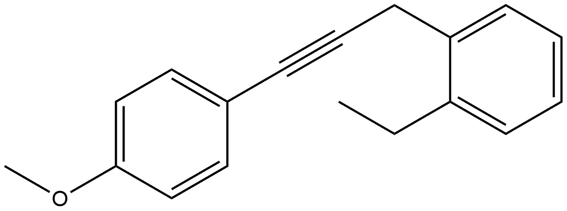 1-Ethyl-2-[3-(4-methoxyphenyl)-2-propyn-1-yl]benzene Structure