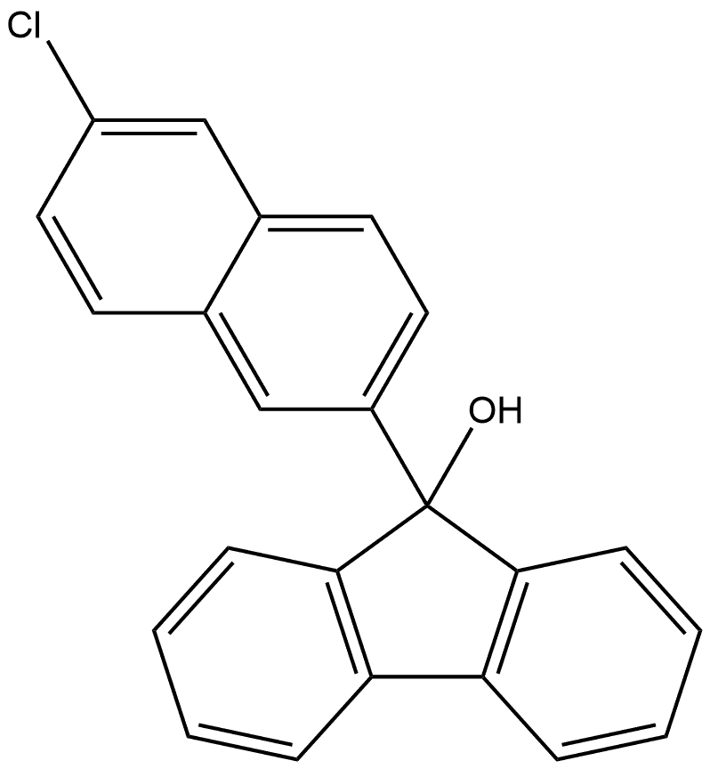 9-(6-Chloro-2-naphthalenyl)-9H-fluoren-9-ol Structure