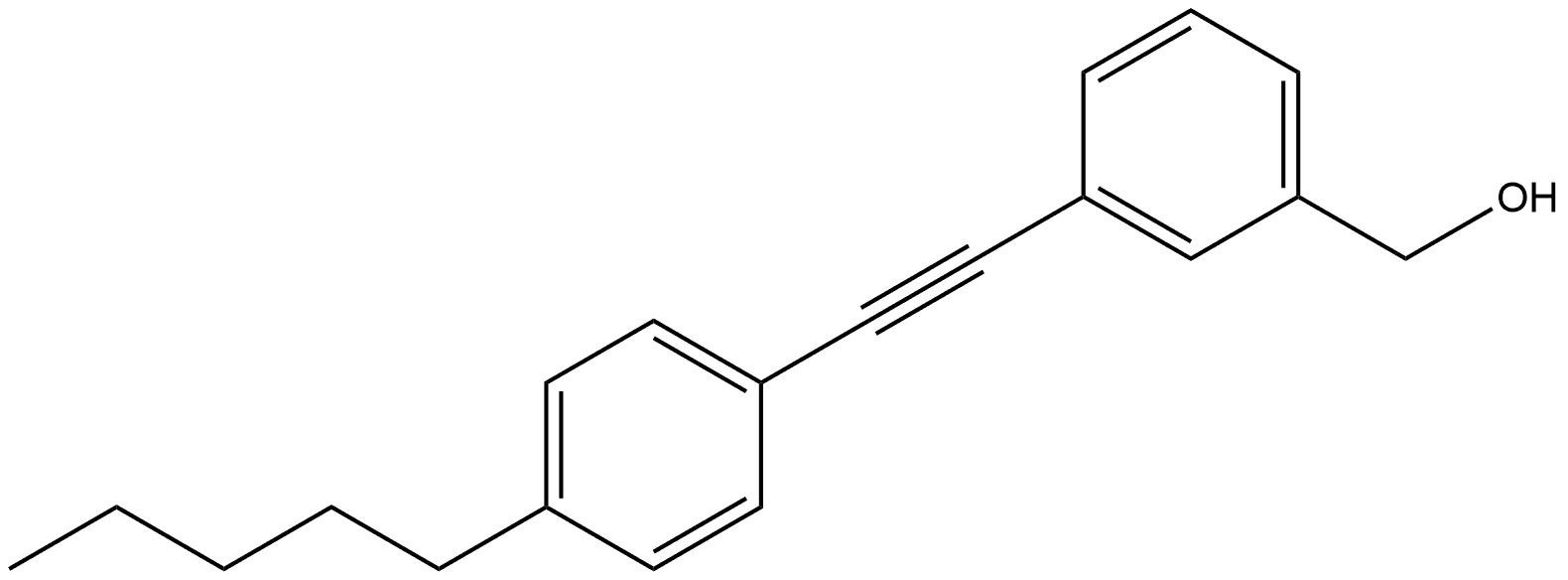 3-[2-(4-Pentylphenyl)ethynyl]benzenemethanol Structure