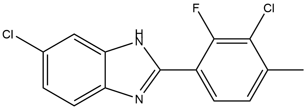 6-Chloro-2-(3-chloro-2-fluoro-4-methylphenyl)-1H-benzimidazole Structure