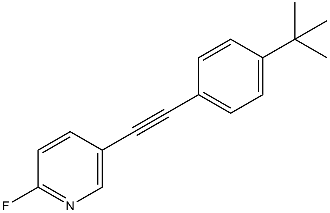 5-[2-[4-(1,1-Dimethylethyl)phenyl]ethynyl]-2-fluoropyridine Structure