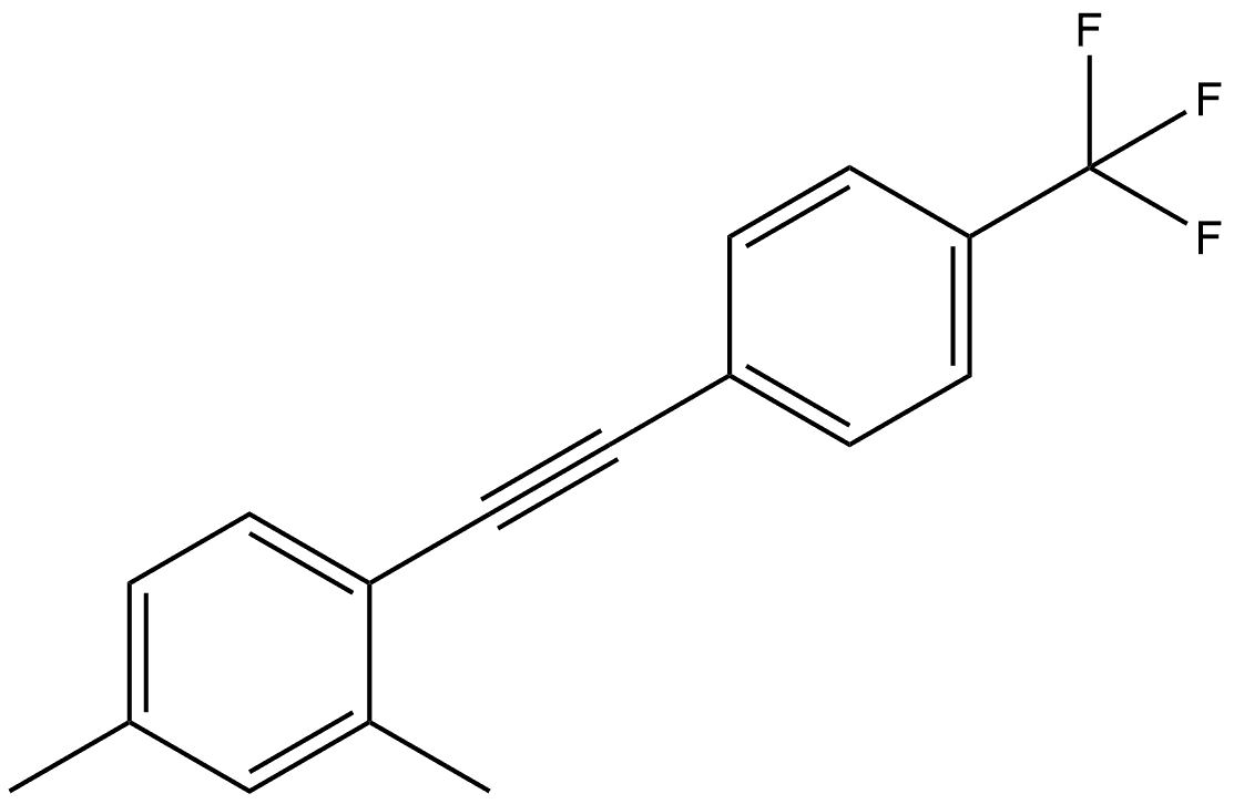 2,4-Dimethyl-1-[2-[4-(trifluoromethyl)phenyl]ethynyl]benzene 구조식 이미지