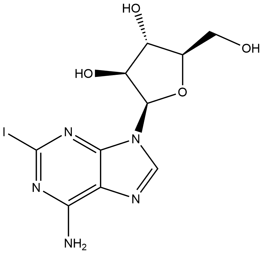 9H-Purin-6-amine, 9-β-D-arabinofuranosyl-2-iodo- Structure