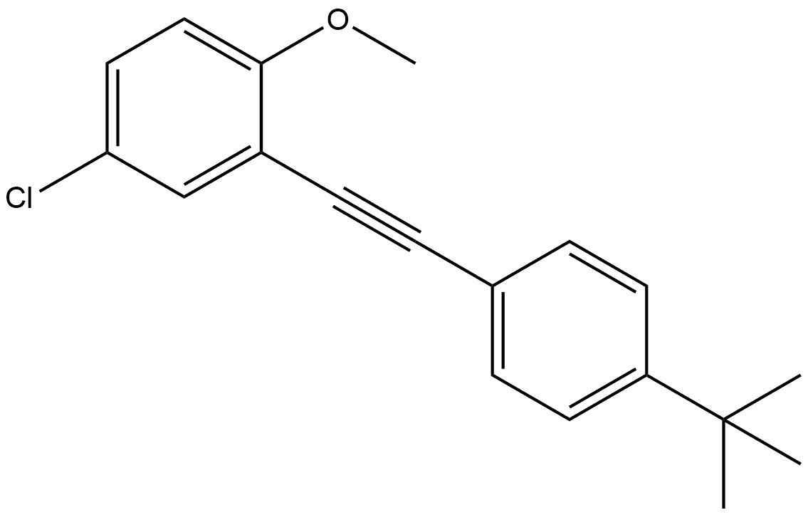 4-Chloro-2-[2-[4-(1,1-dimethylethyl)phenyl]ethynyl]-1-methoxybenzene Structure