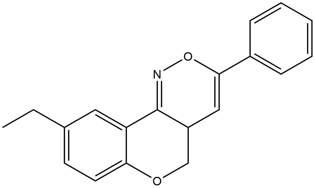 9-Ethyl-4a,5-dihydro-3-phenyl[1]benzopyrano[4,3-c][1,2]oxazine Structure