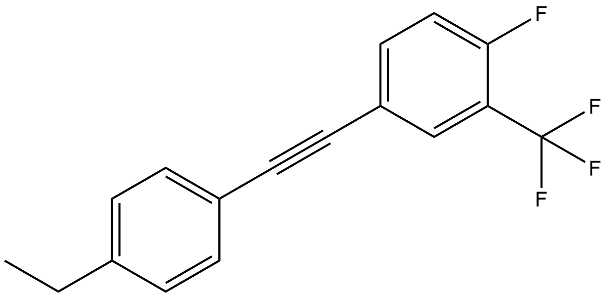 4-[2-(4-Ethylphenyl)ethynyl]-1-fluoro-2-(trifluoromethyl)benzene Structure