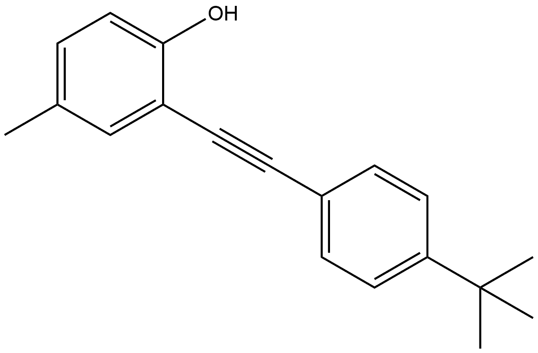 2-[2-[4-(1,1-Dimethylethyl)phenyl]ethynyl]-4-methylphenol Structure