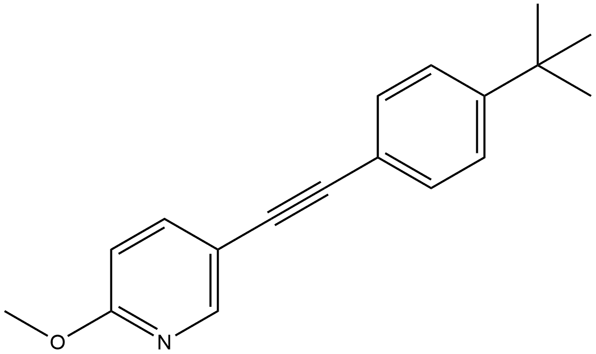 5-[2-[4-(1,1-Dimethylethyl)phenyl]ethynyl]-2-methoxypyridine 구조식 이미지