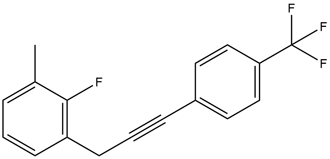 2-Fluoro-1-methyl-3-[3-[4-(trifluoromethyl)phenyl]-2-propyn-1-yl]benzene Structure