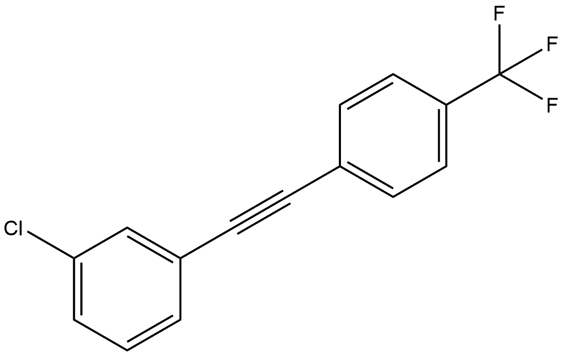 1-Chloro-3-[2-[4-(trifluoromethyl)phenyl]ethynyl]benzene Structure