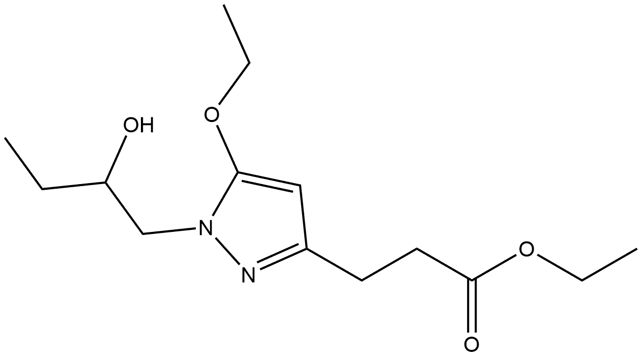 ethyl 3-[5-ethoxy-1-(2-hydroxybutyl)-1H-pyrazol-3-yl]propanoate Structure