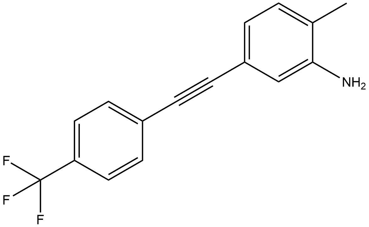 2-Methyl-5-[2-[4-(trifluoromethyl)phenyl]ethynyl]benzenamine Structure