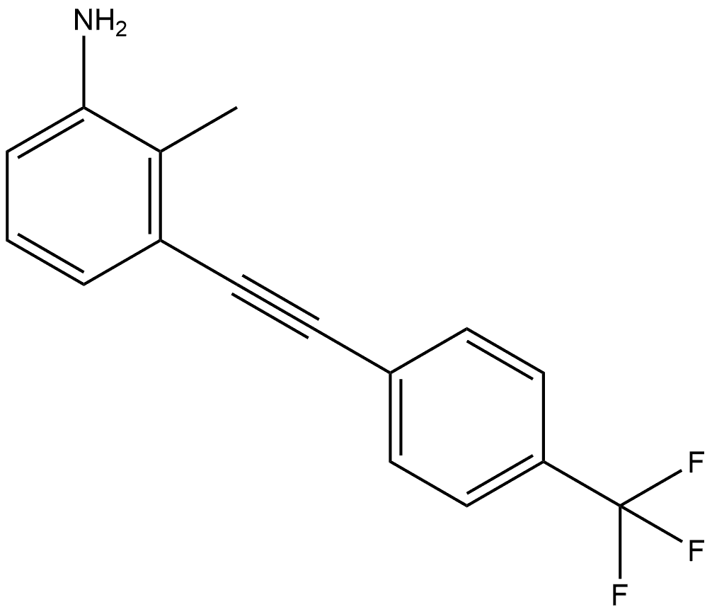 2-Methyl-3-[2-[4-(trifluoromethyl)phenyl]ethynyl]benzenamine Structure