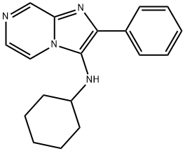 Imidazo[1,2-a]pyrazin-3-amine, N-cyclohexyl-2-phenyl- Structure