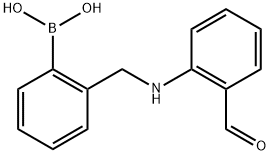 B-[2-[[(2-formylphenyl)amino]methyl]phenyl]- Boronic acid Structure