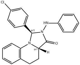 Imidazo[1,5-a]quinolin-3(3aH)-one, 1-(4-chlorophenyl)-1,2,4,5-tetrahydro-2-(phenylamino)-, (1R,3aS)-rel- Structure