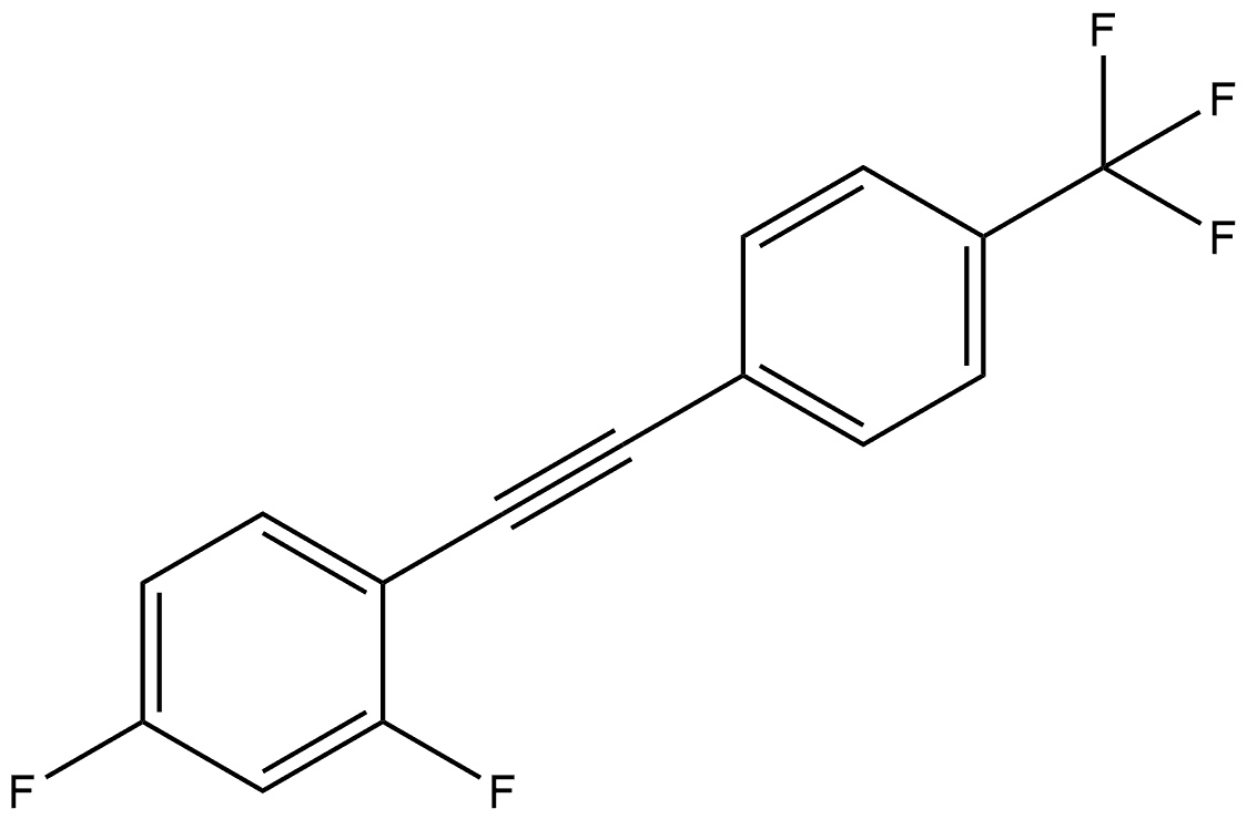 2,4-Difluoro-1-[2-[4-(trifluoromethyl)phenyl]ethynyl]benzene Structure