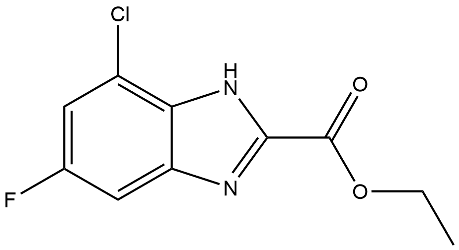 Ethyl 4-Chloro-6-fluorobenzimidazole-2-carboxylate Structure