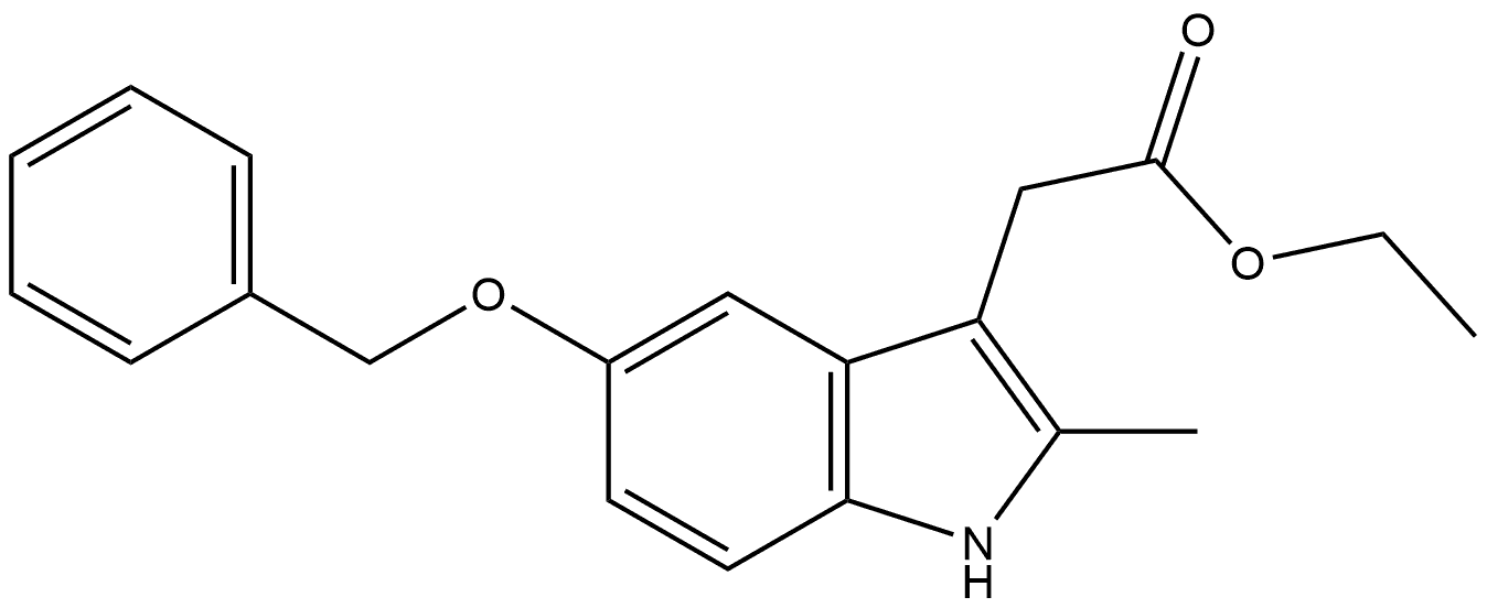 Ethyl2-(5-(benzyloxy)-2-methyl-1H-indol-3-yl)acetate Structure