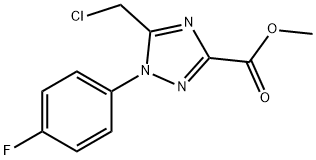 1H-1,2,4-Triazole-3-carboxylic acid, 5-(chloromethyl)-1-(4-fluorophenyl)-, methyl ester Structure