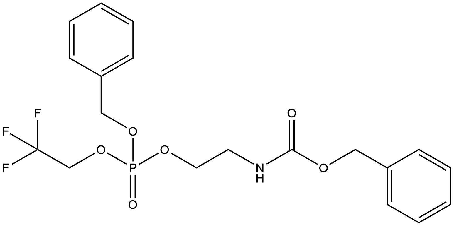 benzyl (2-(((benzyloxy)(2,2,2-trifluoroethoxy)phosphoryl)oxy)ethyl)carbamate Structure