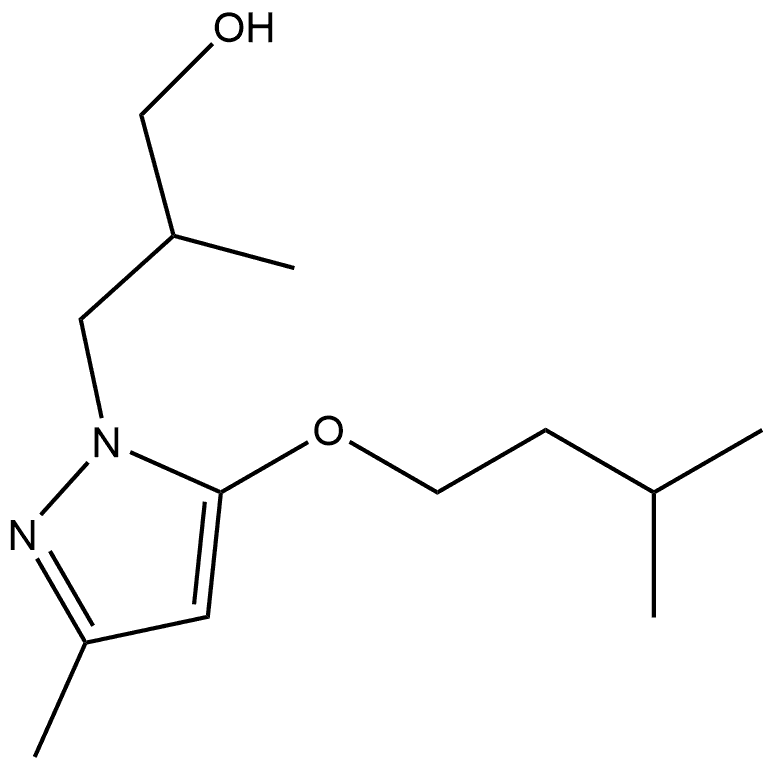 2-methyl-3-[3-methyl-5-(3-methylbutoxy)-1H-pyrazol-1-yl]propan-1-ol Structure