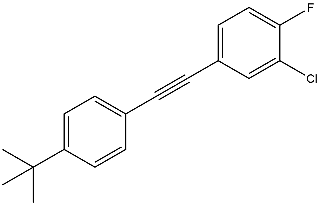 2-Chloro-4-[2-[4-(1,1-dimethylethyl)phenyl]ethynyl]-1-fluorobenzene Structure