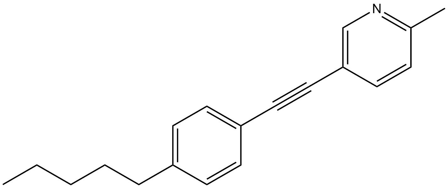 2-Methyl-5-[2-(4-pentylphenyl)ethynyl]pyridine Structure