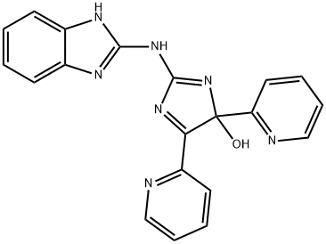 4H-Imidazol-4-ol, 2-(1H-benzimidazol-2-ylamino)-4,5-di-2-pyridinyl- Structure